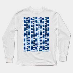 Abstract rectangles - dark blue Long Sleeve T-Shirt